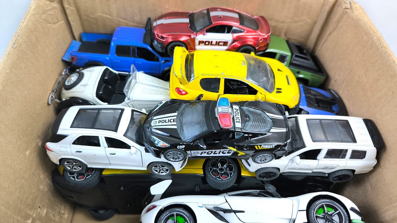 Box Full of Model Cars -Mazda Mx5, Koenigesgg Jesko, Lamborghini Scv12, Byd Yang Wang U8, Toyota Car