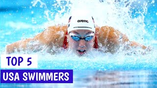 Top 5 Swimmers Of USA at Olympics | Paris 2024 Swimming