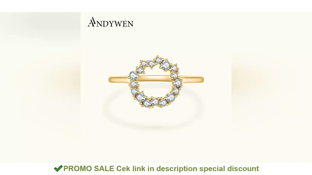 ANDYWEN 100% 925 Sterling Silver Sparkle Tutti Frutti Ring18k Gold Colorful Rainbow CZ Zircon Guadal