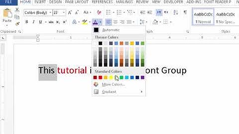 Font Group in MS Word