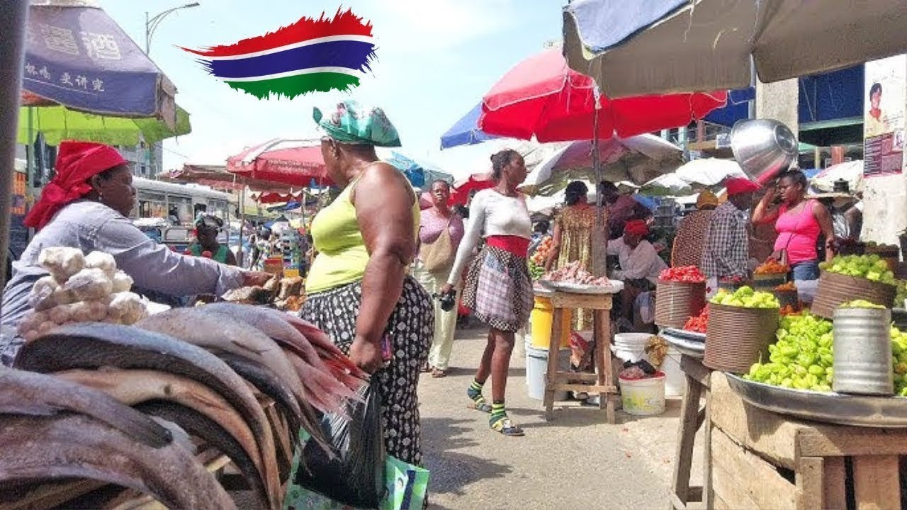 Open African Street Market 4K view of coastal Road The Gambia in 2026 🇬🇲