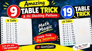9 Table Trick & Its Shocking Pattern! 19 Table Short Trick Update