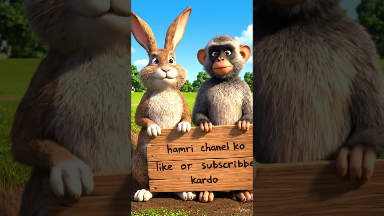 Cute Rabbit & Monkey Cartoon 🐰🐵  Fun kids cartoon short ❤️  Happy Kids Cartoon 