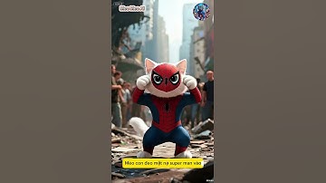 Mèo con dũng cảm ngăn chạn kẻ xấu giúp supper man #funny #meow #cats