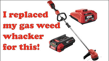Battery powered weed whacker takes everything I throw at it! Skil PWRCore 40 Trimmer Review