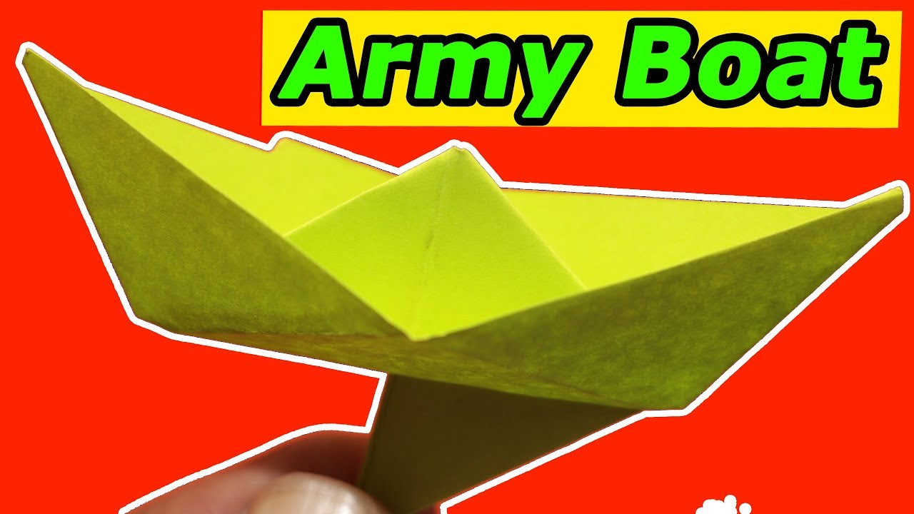 How To Make an Paper Army Boat (Traditional) Origami. YouTube