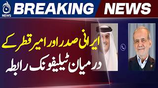 Iran Qatar Phone Call | Pezeshkian &amp; Sheikh Tamim Discuss Middle East Peace Efforts - Aaj News