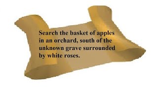 OSRS Clue | Search the basket of apples in an orchard, south of the unknown grave surrounded | Quick