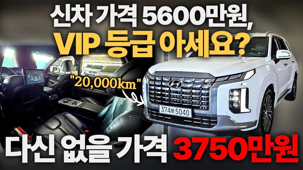 캘리그래피보다 600만원이 더 비싼 등급, VIP 는 진짜 최고의 등급입니다...ㅣ중고차 뭔차살카 더뉴 팰리세이드