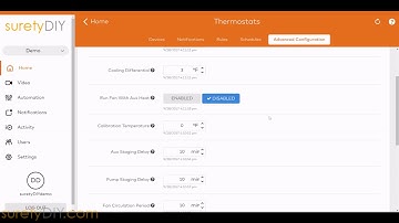 How to Access Advanced Configuration for your Alarm.com Thermostat through suretyDIY