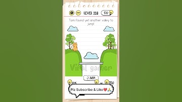 Brain test level 228 Tom found yet another valley to jump! solved #braintest #shorts #gameplay
