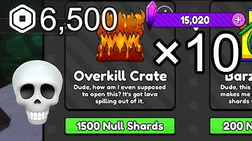 OPENING 10 OVERKILL CRATES | Slap Battles Roblox