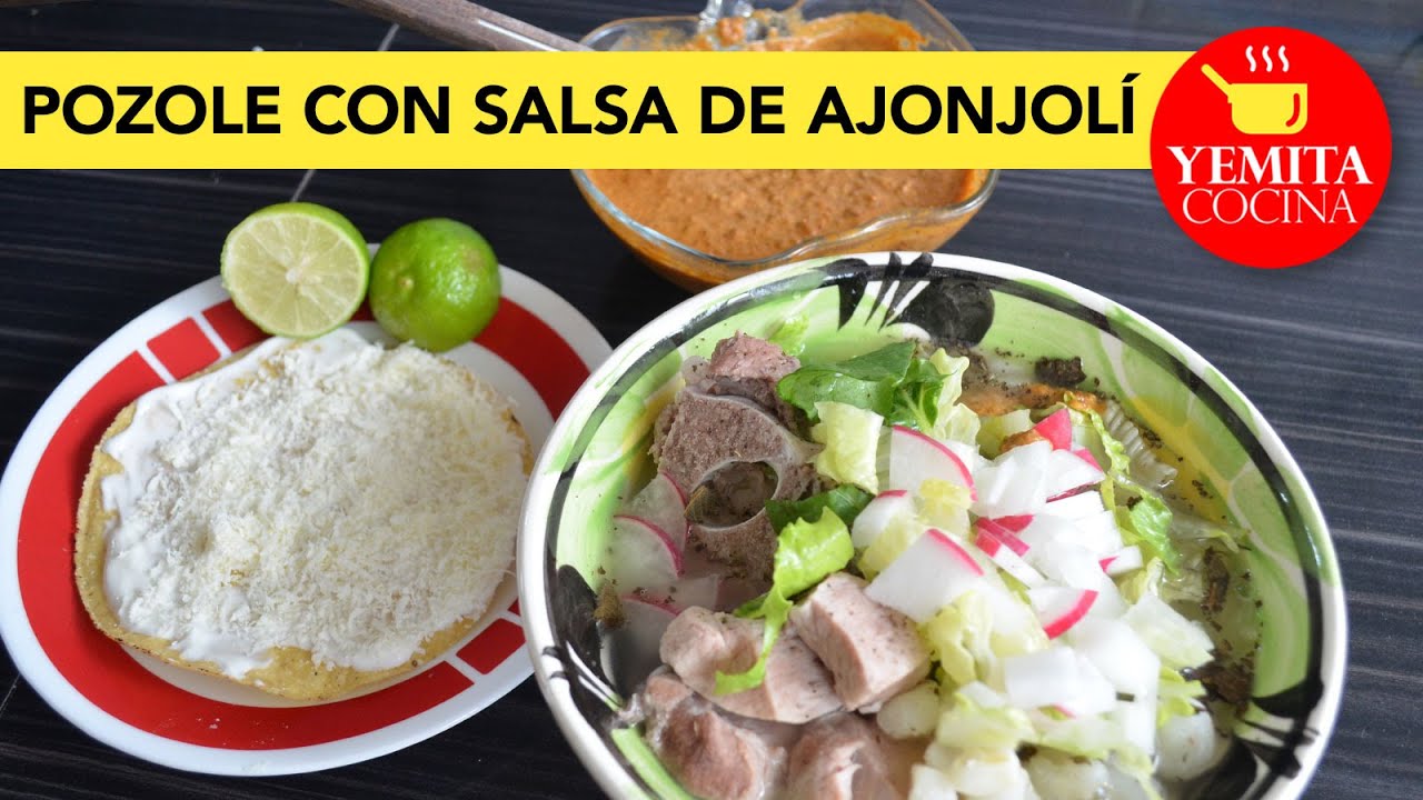 Pozole blanco con salsa de chile de árbol y ajonjolí YouTube