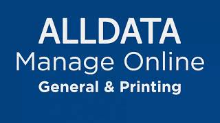 Manage Online Setup: General and Printing