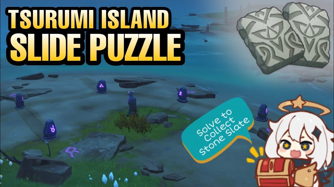 Slide Stone Puzzle Tsurumi Island [Stone Slate Puzzle] Genshin Impact