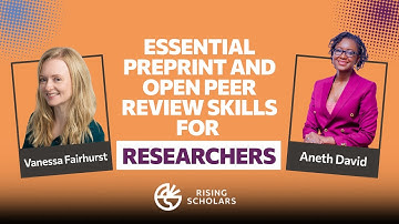 Essential preprint and open peer review skills for researchers