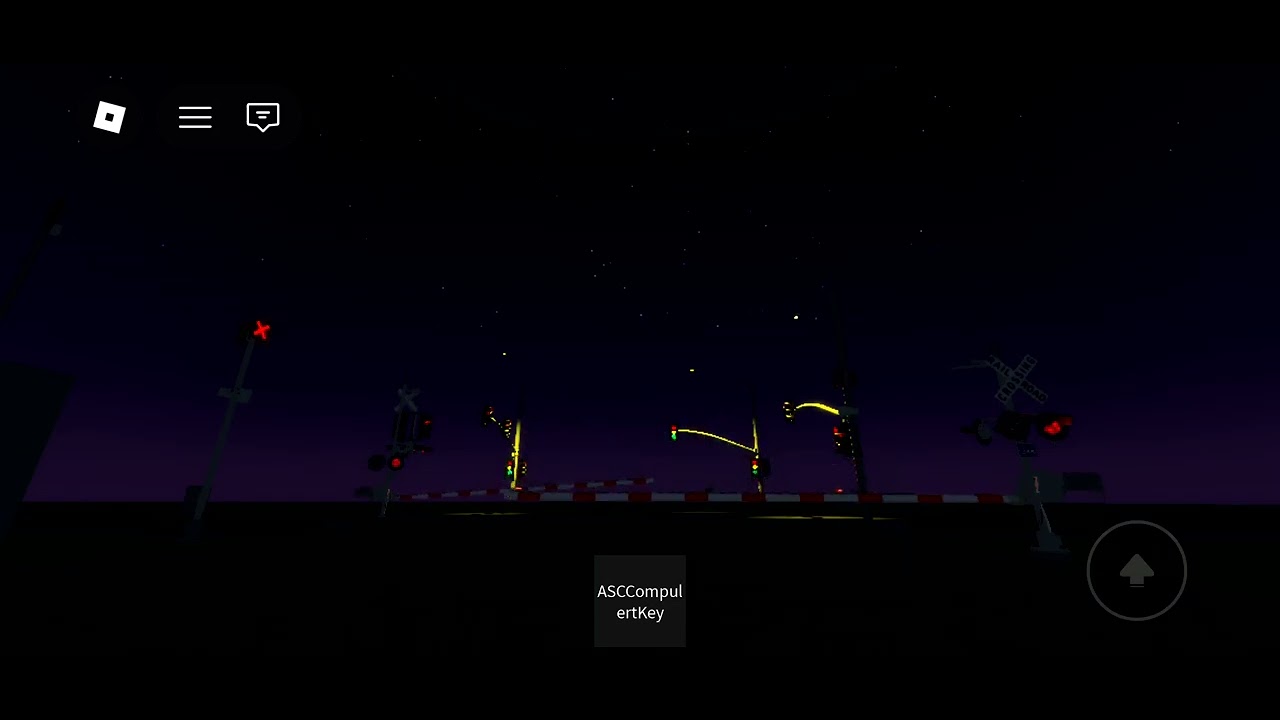 Railroad crossing i made in Railroad the UP Grene subdivision roblox