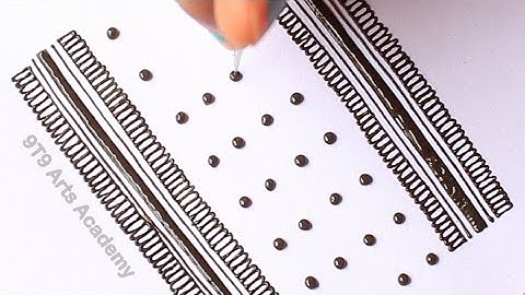 Tutorial-17, filler elements for intricate mehndi design | Learn Grid/Netting Patterns | 9T9 Arts