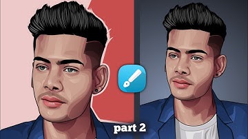 vector art in mobile | cartooon photo in infinite design | part 2 #vectorart