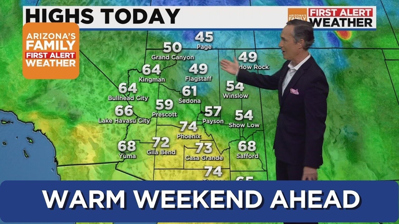 Warmer weather ahead for central Arizona - YouTube