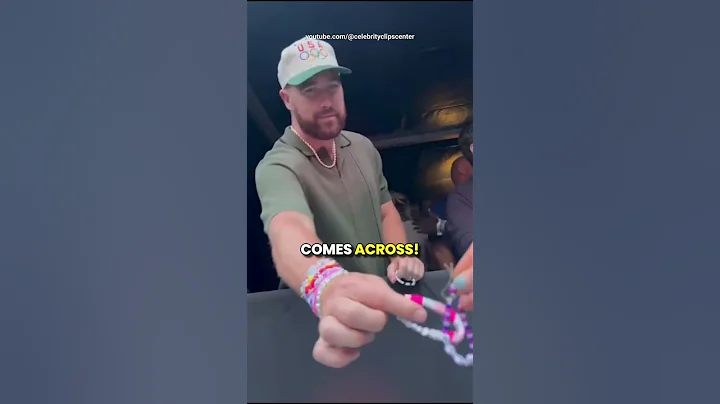 Travis Kelce swaps bracelets in London at Eras Tour ❤️📿 #shorts #taylorswift #nfl