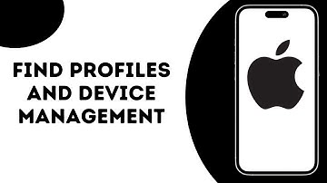 How to find profiles and device management on iPhone ?
