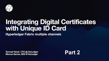Integrating digital certificates with a id card using a multichannel Hyperledger Fabric network pt.2