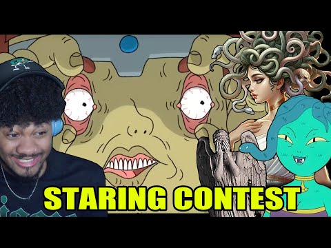CAN HE OUT STARE MEDUSA?! - STARING CONTEST (Reaction)