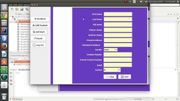 student management system demo with java