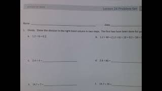 5th grade Eureka Module 2 Lesson 24