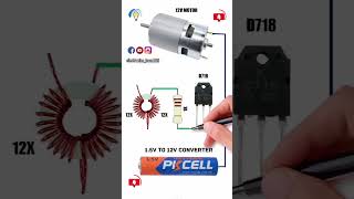How to Convert 1.5V to 12V bettary !!..#electronics #connection #circuit #inslagram #trending #reel