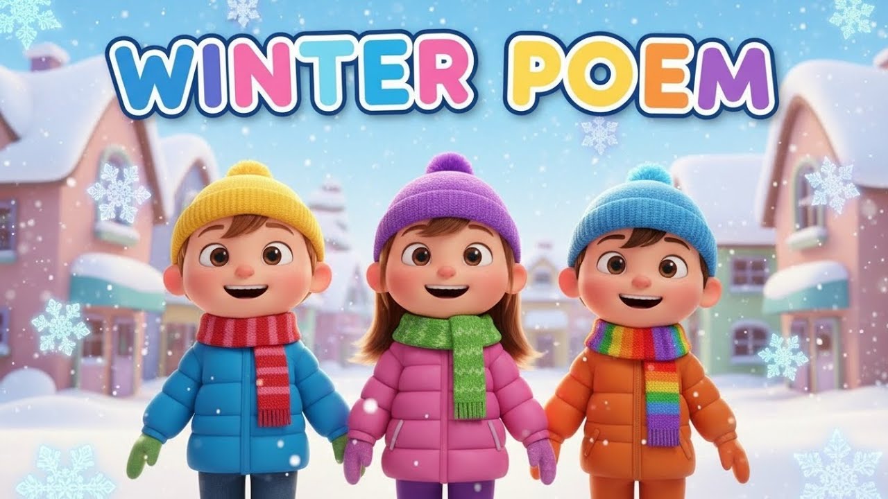 Winter Poem for Kids ❄️ 3D Animated Singing Story | Relaxing & Magical