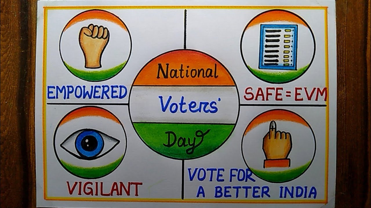 National Voters Day Drawing | मतदाता जागरूकता ड्राइंग | Voters Awareness  Drawing | Voter Utsav 2021 - YouTube