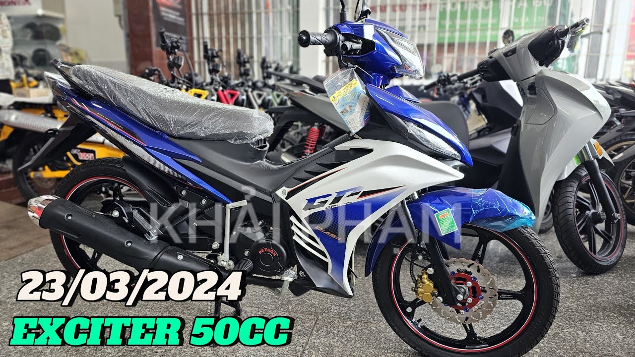 Cận cảnh EXCITER 50cc Detech Xanh GP nổ máy ngày 23/03/2024 tại CH Mai Duyên. khải Phạm #exciter #ex