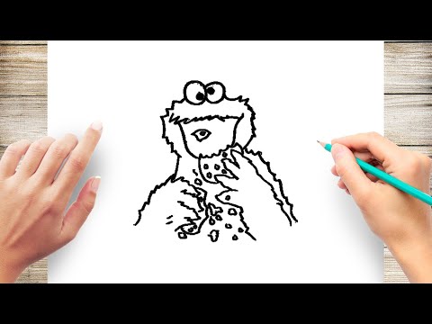 Hoe te Koekiemonster uit Sesamstraat Draw