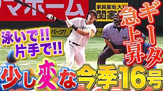 【少し変です…】柳田悠岐『泳いで！片手で！ギータらしさ満載な16号ソロ弾』