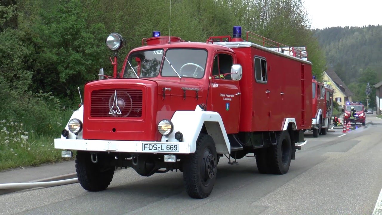 [Feuer auf Aussiedlerhof- Neues HLF 20 + alter SW 2000] Grosseinsatz Feuerwehr Dornhan/Loßburg
