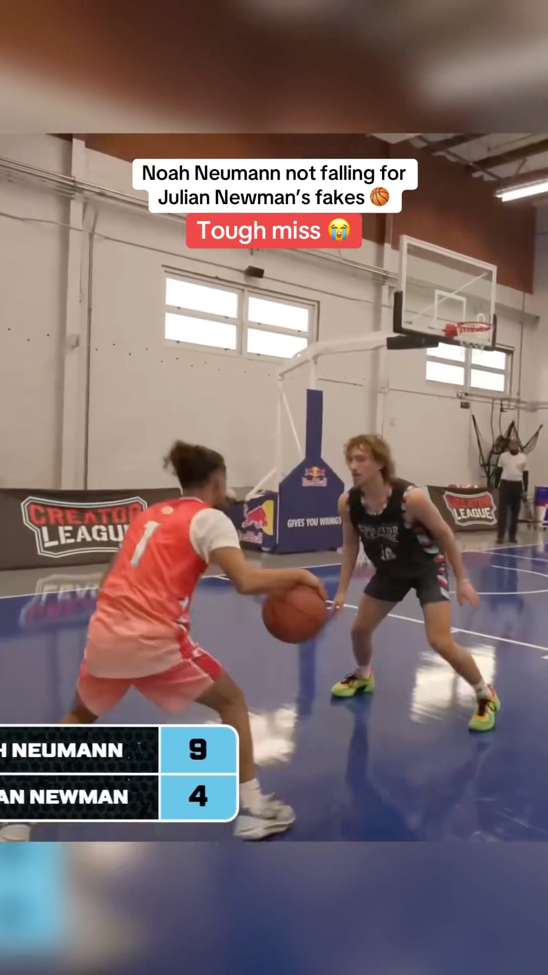 Noah Neumann wasn’t falling for Julian Newman moves ??