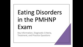 Eating Disorders Pmhnp Exam