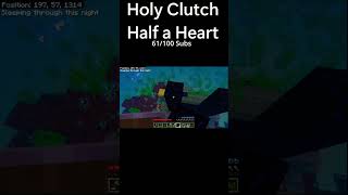 I ALMOST DIED in our Minecraft Manhunt! #minecraft #clutch #clips #minecraftshorts #shorts
