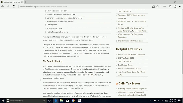 Medical and Dental Expense Tax Deductions – How it Works