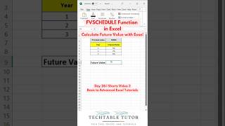 FVSCHEDULE Function in Excel! tutorial Day 26, Video 3 #EXCEL #shorts