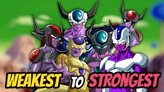 Ranking The Frieza Race From Weakest To Strongest