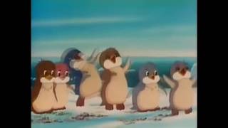 Gilbert Throws A Rock At General Woundwort And Scamper And The Other Penguins Laugh At Him