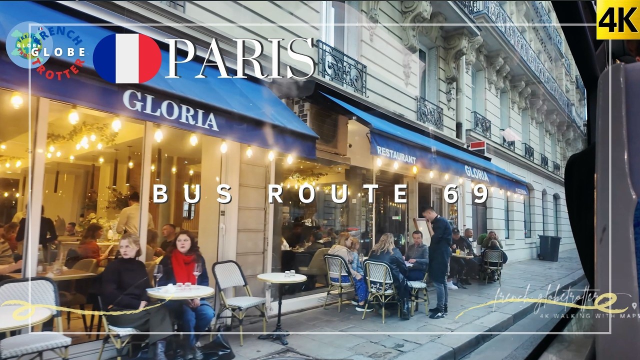 Paris Bus 69 Ride 4K 🇫🇷 7th District Rue Saint-Dominique ➜ 6th Saint Germain ➜ Pont des Arts
