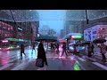 [4K] Walking in the Heavy Rain of Gangnam Seoul 7AM ASMR🎧 Ambience sounds Korea 폭우 쏟아지는 서울 강남 출근길 걷기