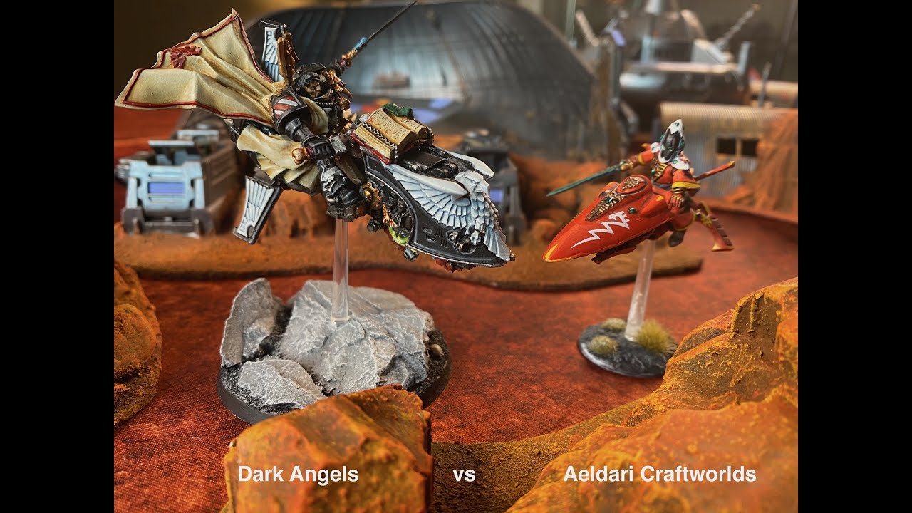 Dark Angels vs.  Aeldari Craftworlds NEW SUPPLEMENT Battle Report