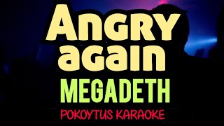 Angry again 🎤 Megadeth (karaoke) #lyrics #lyricvideo #minusone