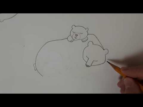 Рисуем медведей в берлоге