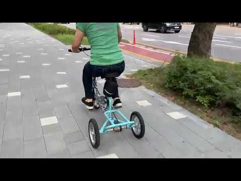 성인 세발자전거 경사 오르막길 오르기 #세발자전거 #성인자전거 #자전거타기 #tricycle #four-legged bicycle #여성용 자전거